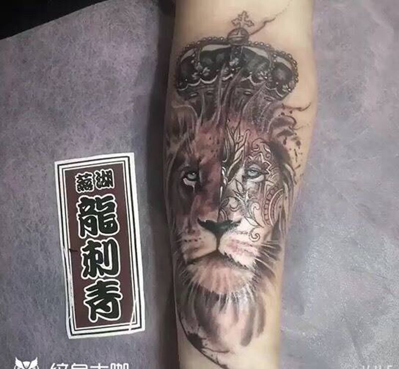 狮子纹身图片