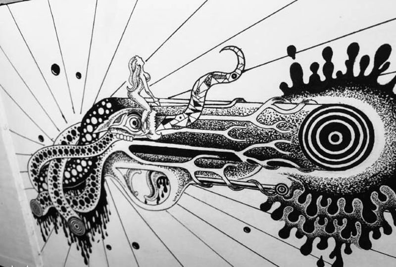 L OR D WITH GUN纹身图片