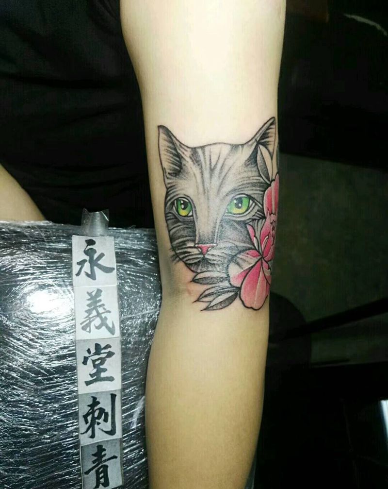 猫纹身图片