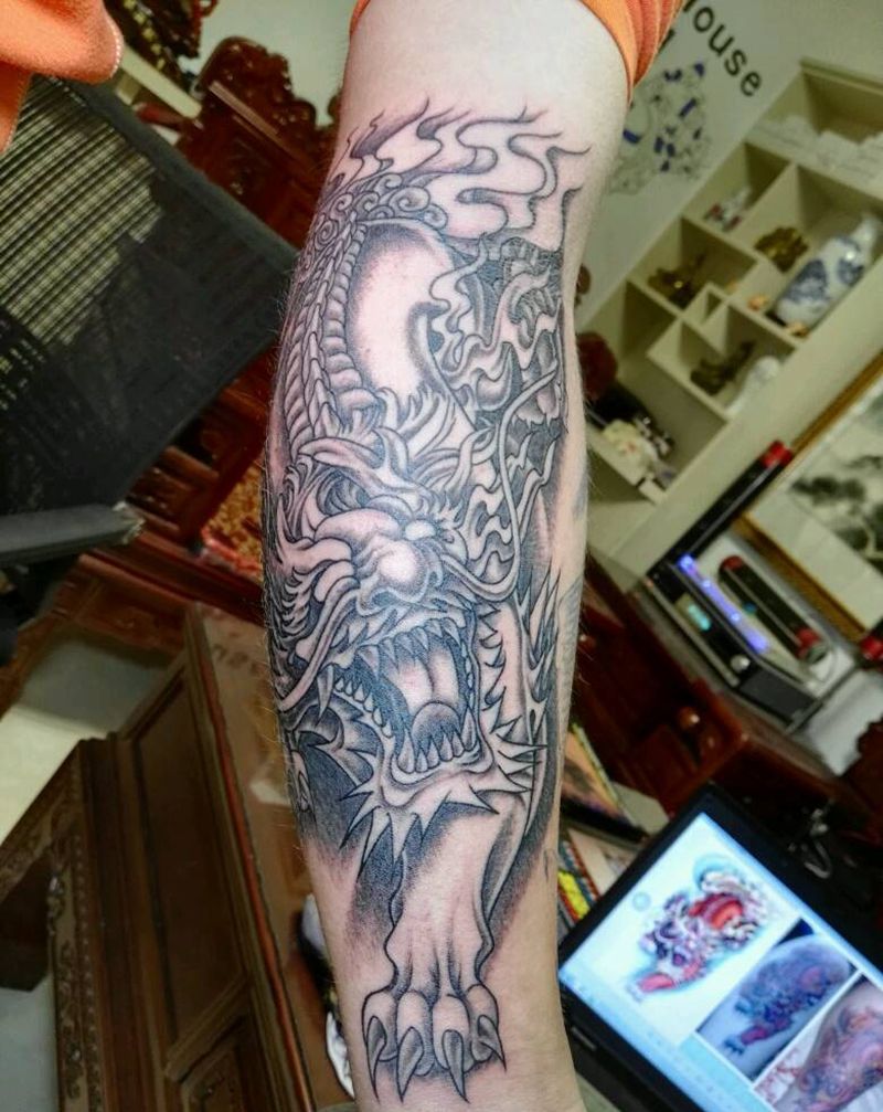 貔貅，未完纹身图片