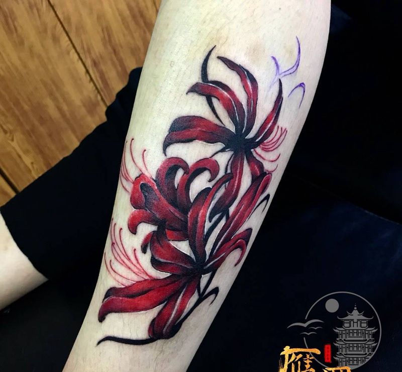 彼岸花纹身图片