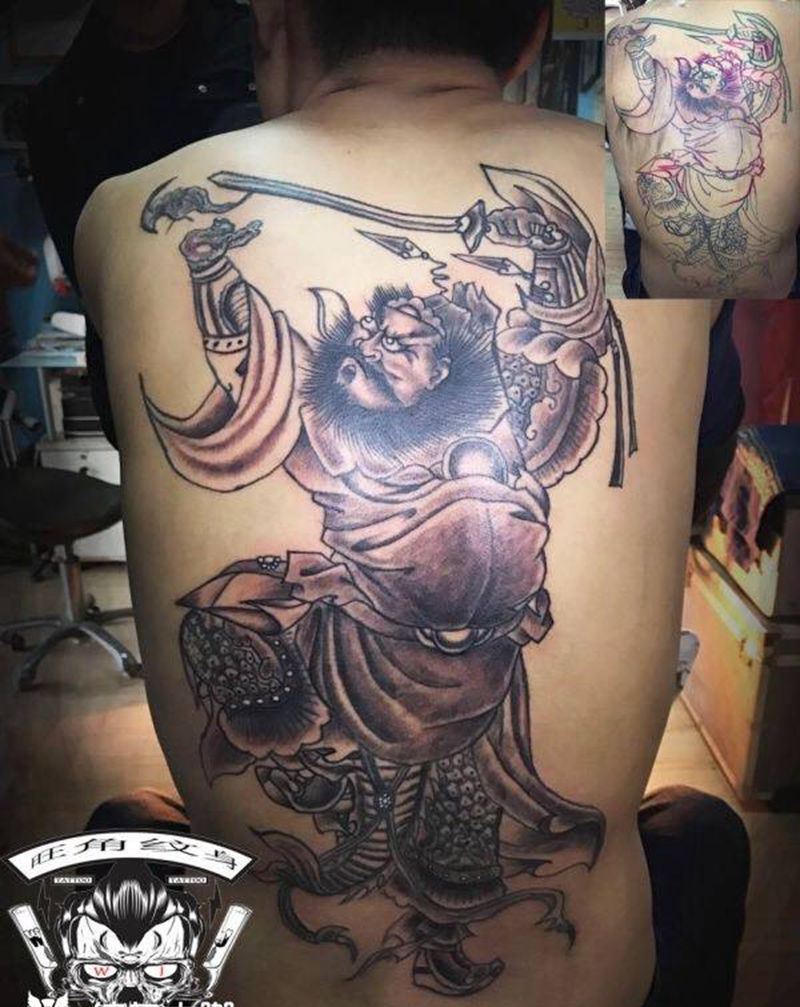 败笔修饰纹身图片