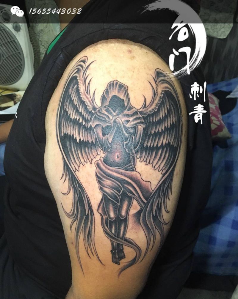 天使纹身图片