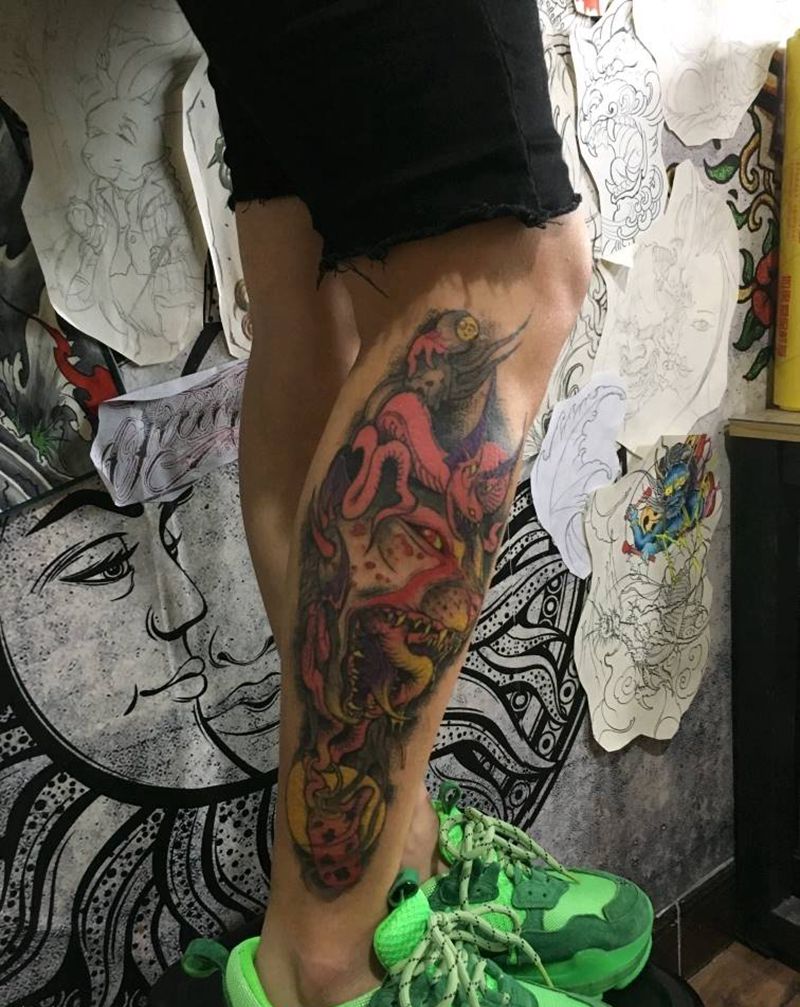 猫纹身图片_New School纹身图案