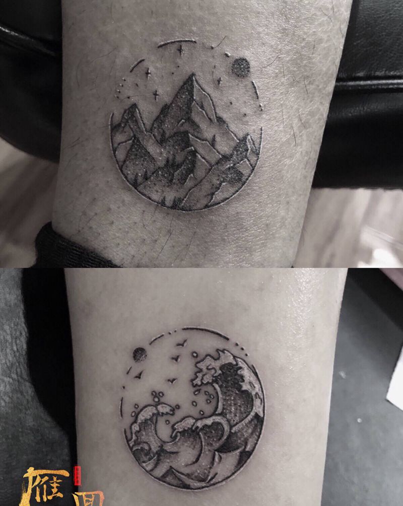 今日份狗粮√纹身图片_脚部点刺纹身图案