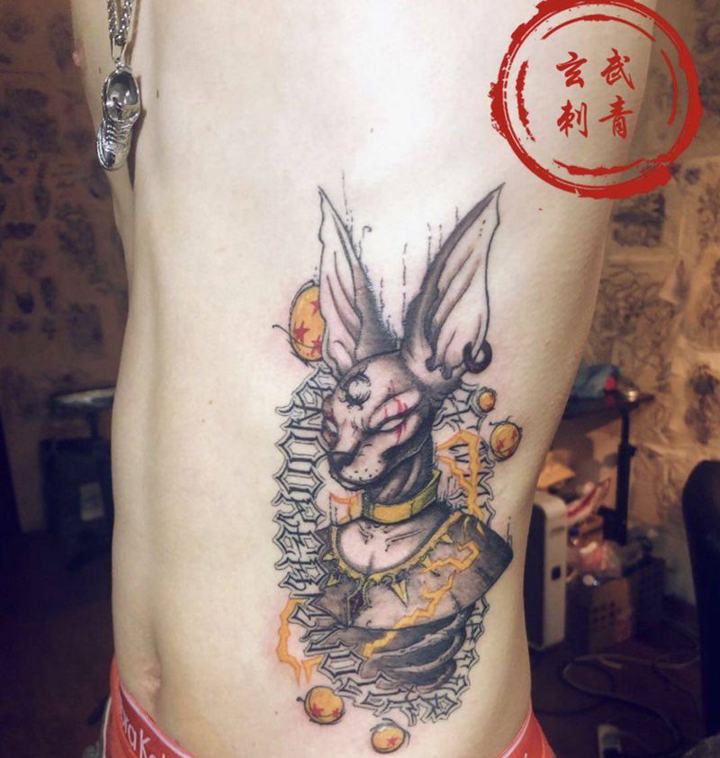 龙珠超纹身图片_腹部纹身图案