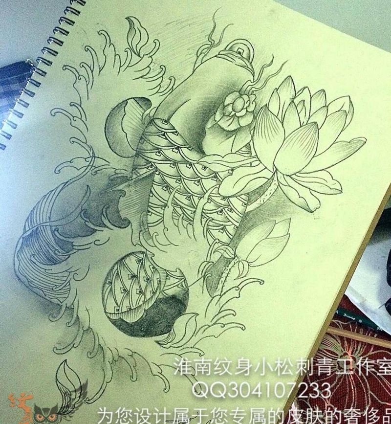 金钱鱼纹身图片