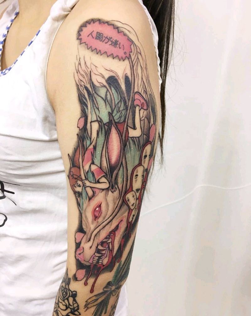 千与千寻纹身图片