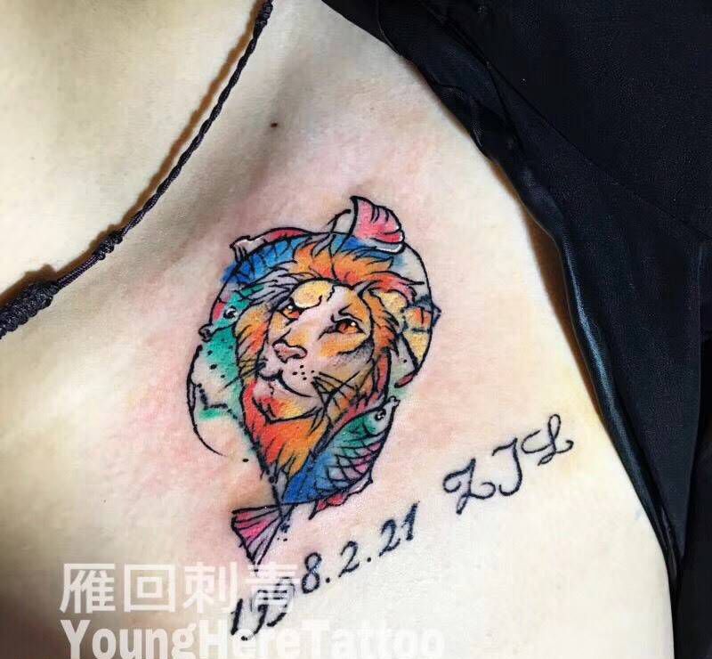 彩色小图纹身图片