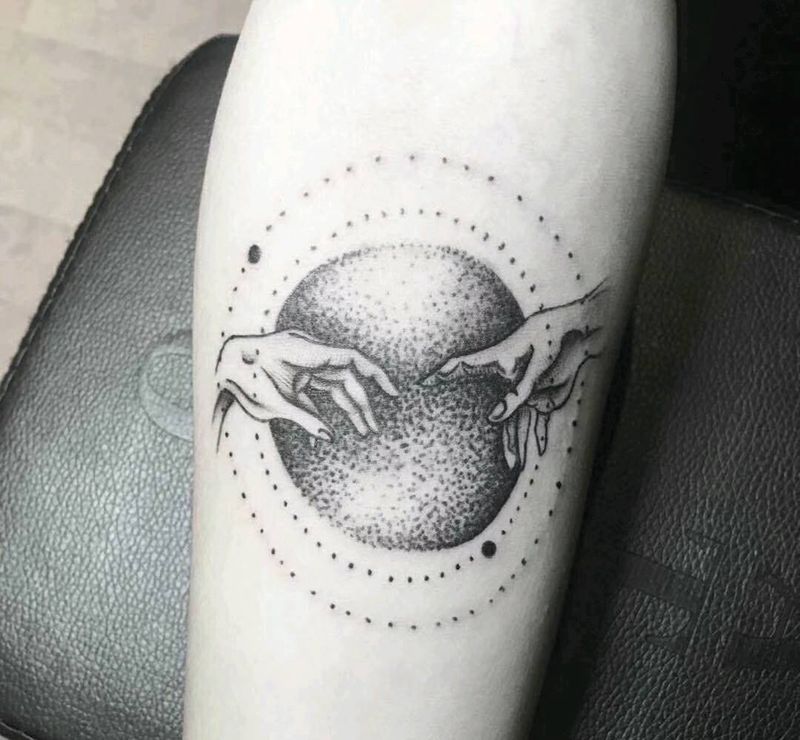 手腕点刺纹身图片