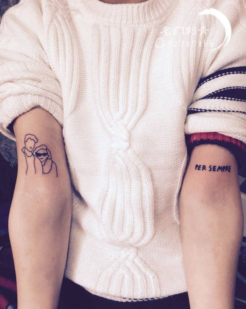 个性纹身纹身图片_成品手臂清新纹身图案