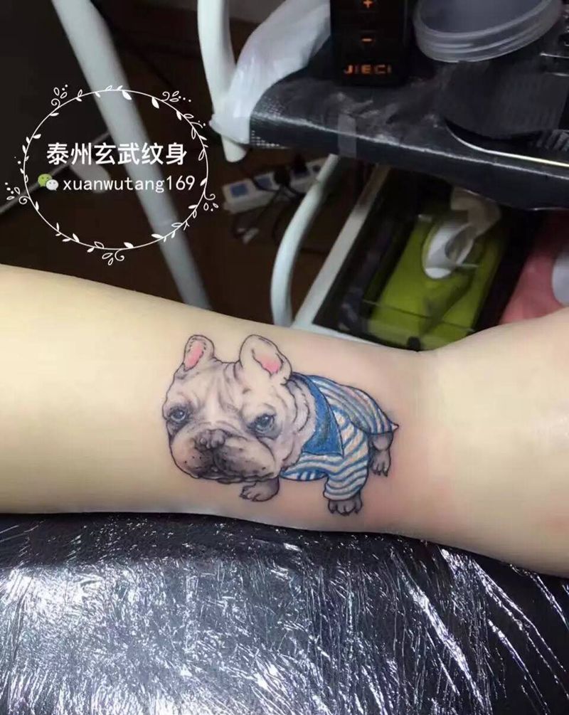 斗牛犬纹身图片