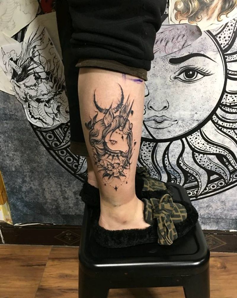 独角兽纹身图片