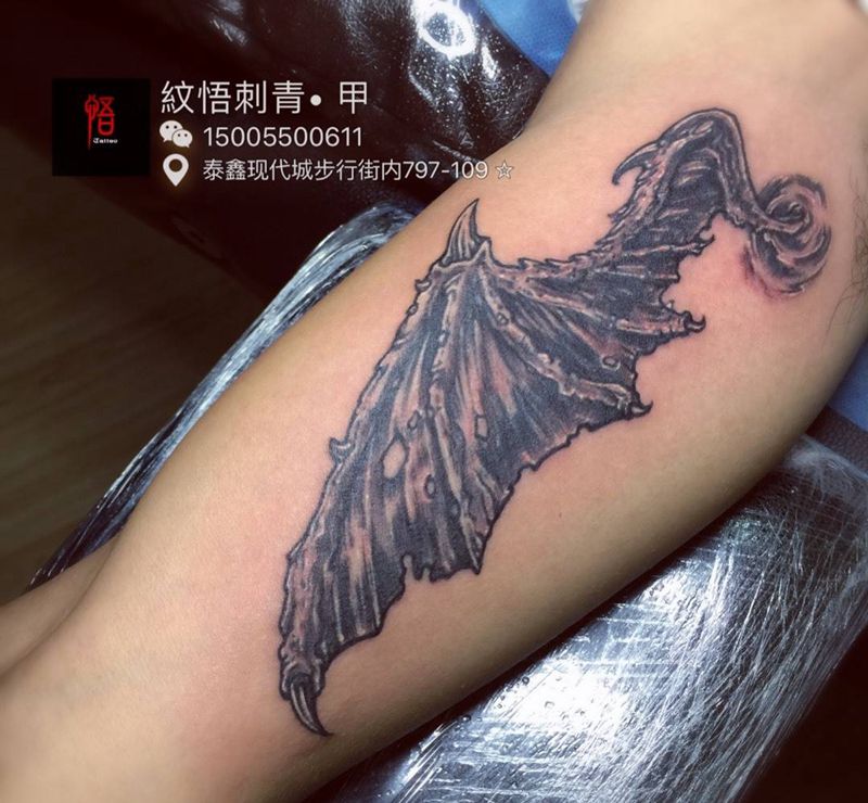 翼纹身图片_成品手臂欧美原创纹身图案