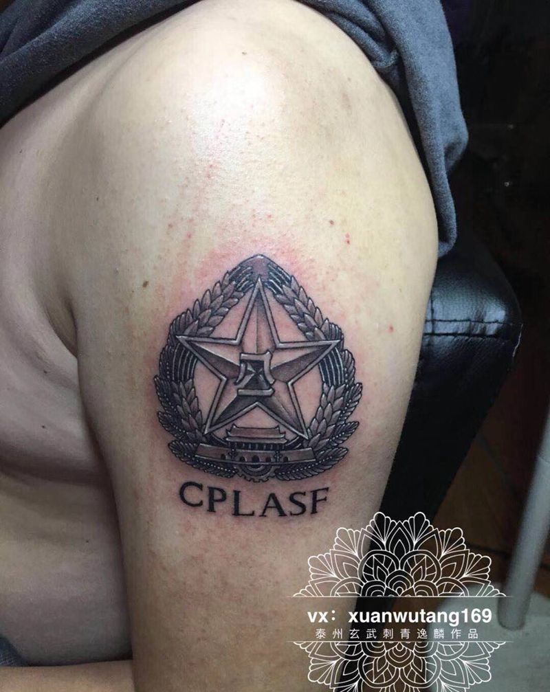 军徽纹身图片