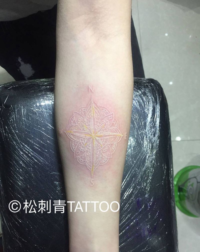指南针纹身图片