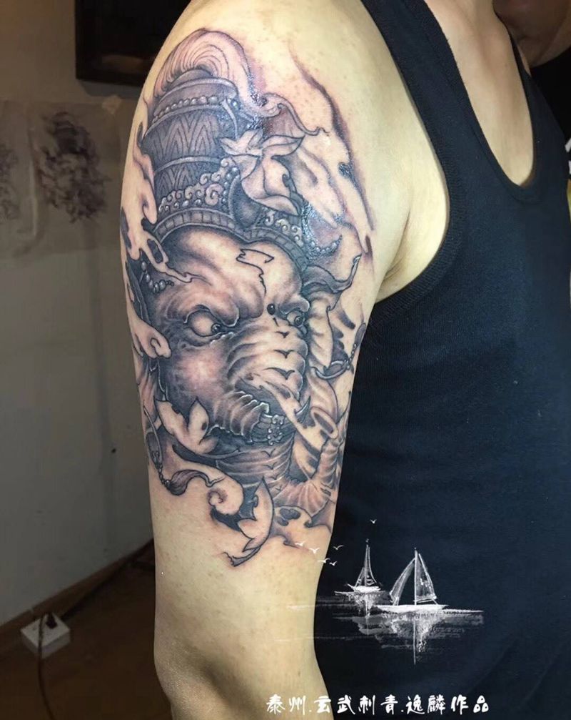 象神纹身图片