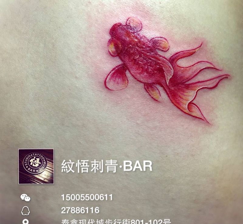小金鱼纹身图片