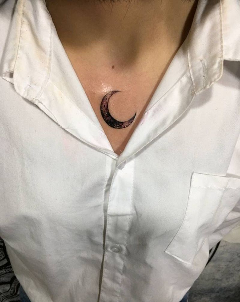 月亮纹身图片