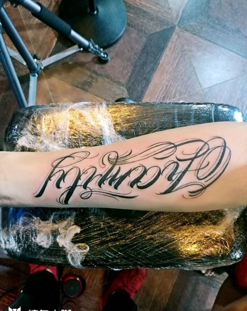 奇卡诺字体纹身图片