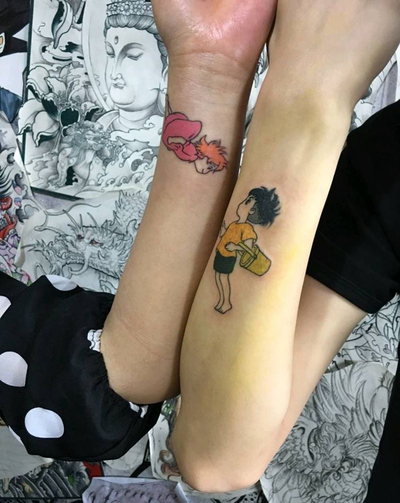 波妞纹身图片_手臂纹身图案