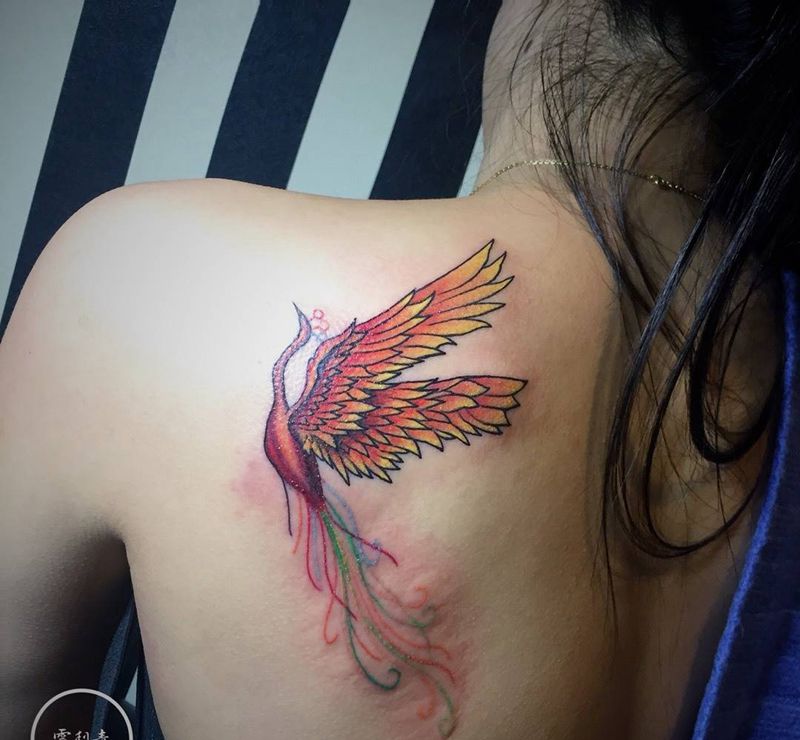小凤凰纹身图片