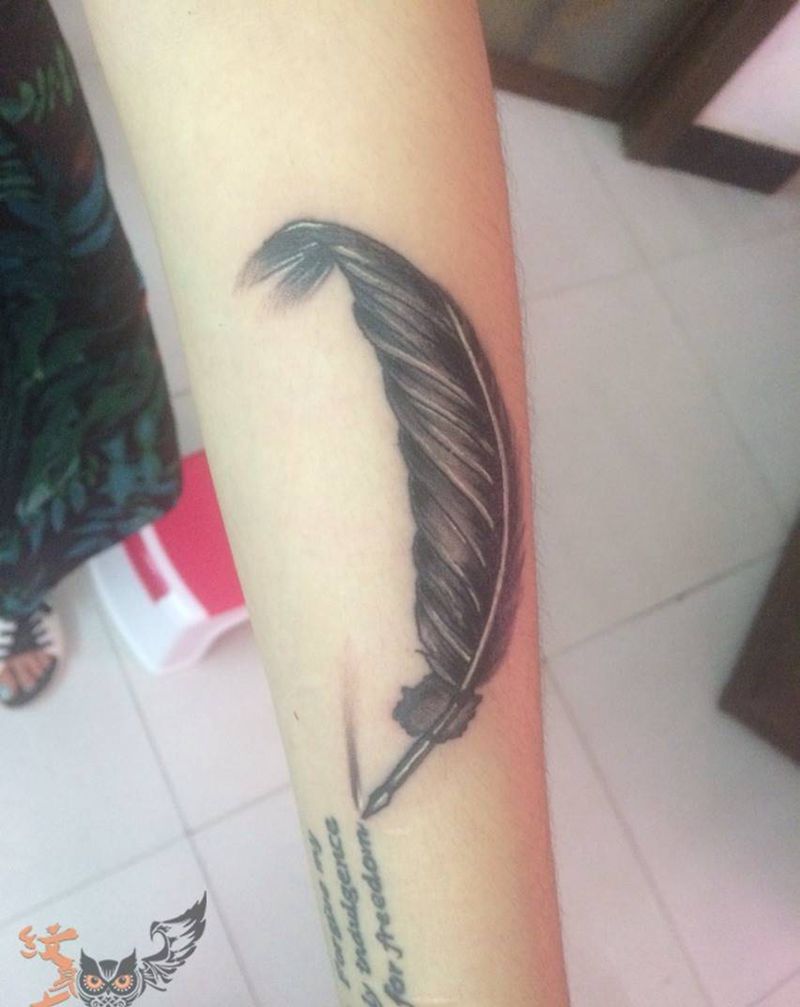 羽毛纹身图片