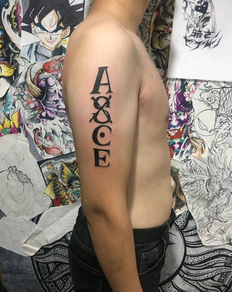 海贼王艾斯同款纹身，今日完工纹身图片