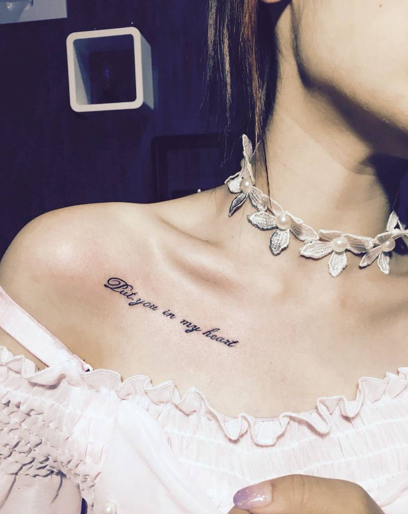 锁骨纹身纹身图片