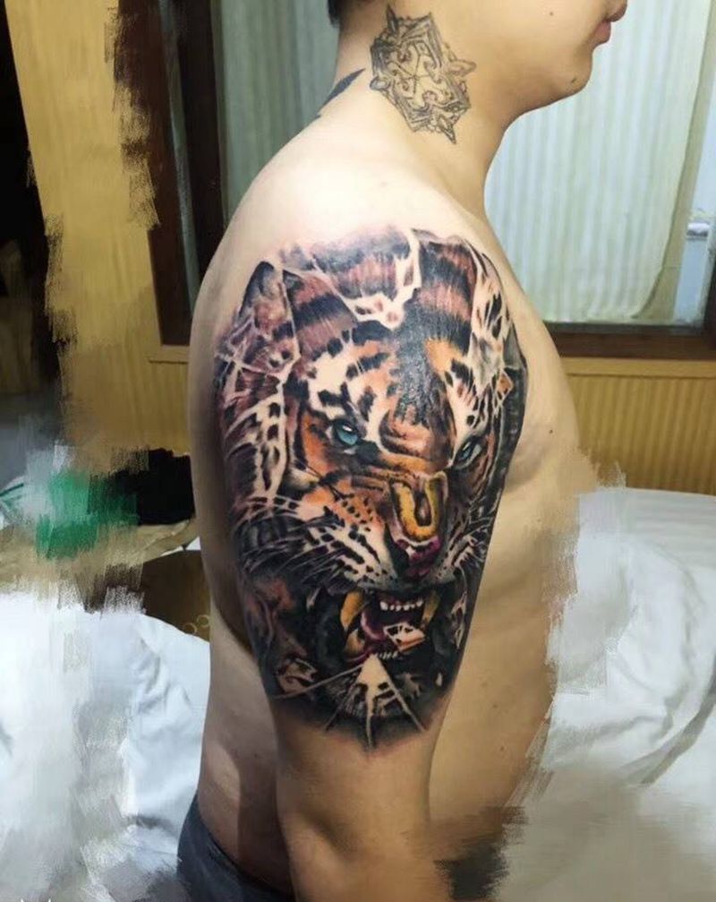 彩色写实小闹斧