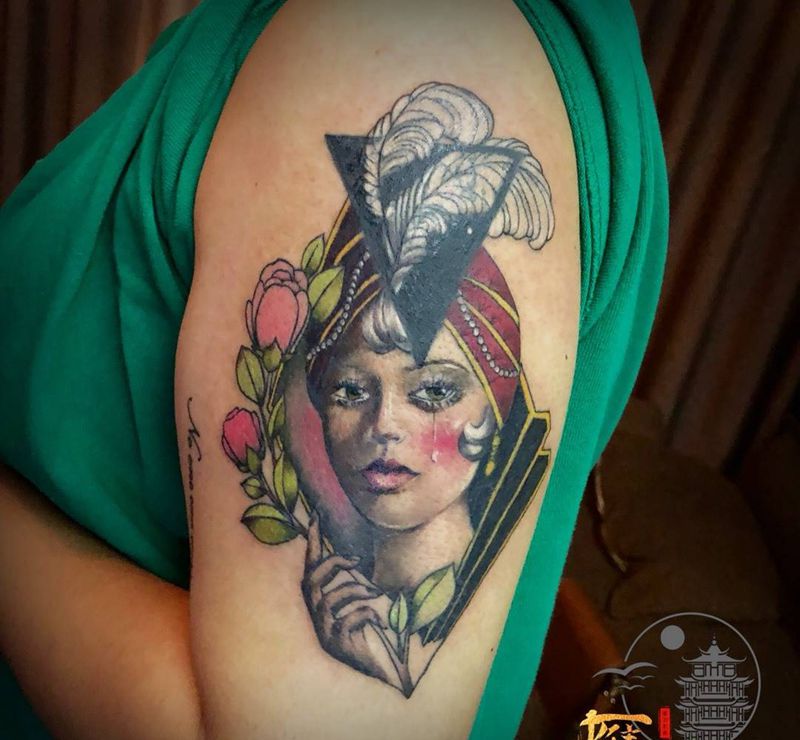 遮盖纹身图片_手臂New School纹身图案