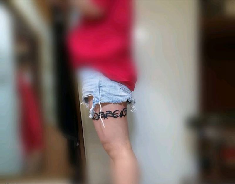 图腾纹身图片_腿部纹身图案