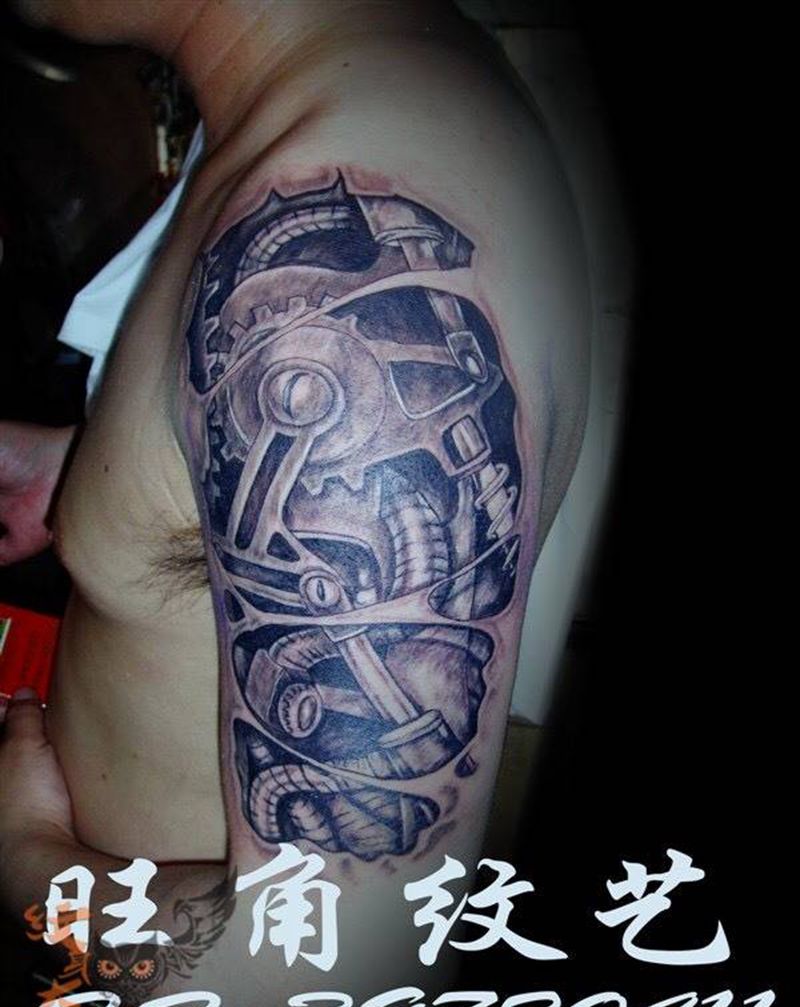 机械臂纹身图片