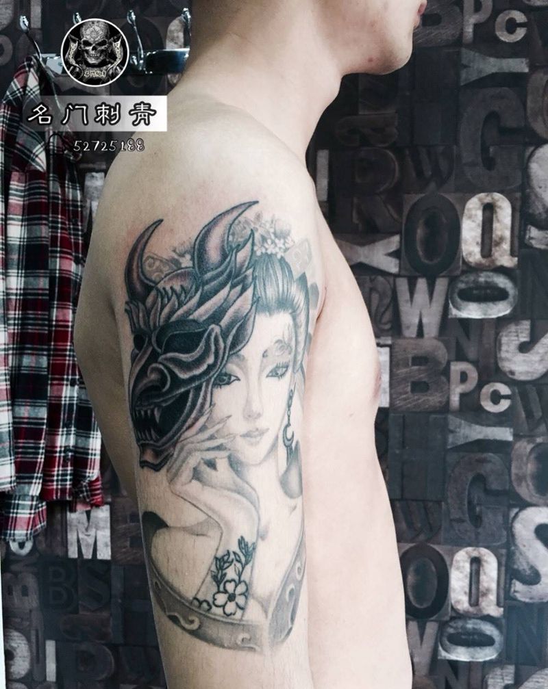 艺姬纹身图片