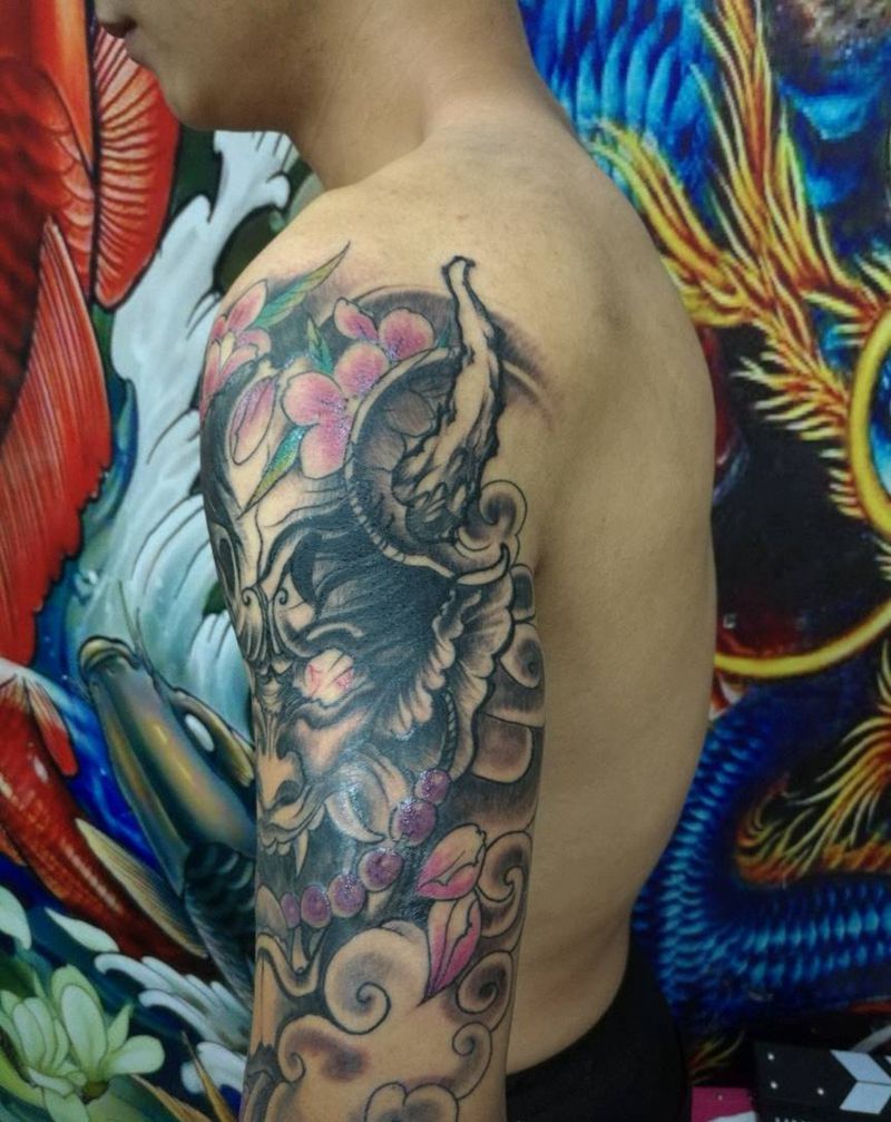 大臂般若～纹身图片