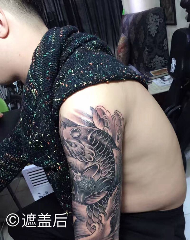 遮盖纹身图片