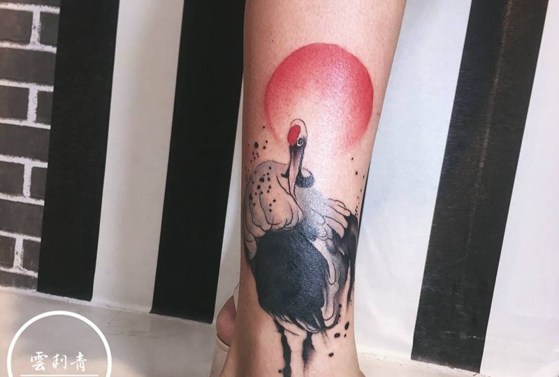 水墨遮盖纹身图片