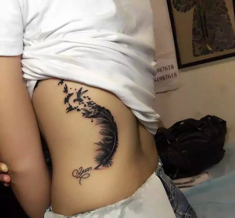 羽毛纹身图片