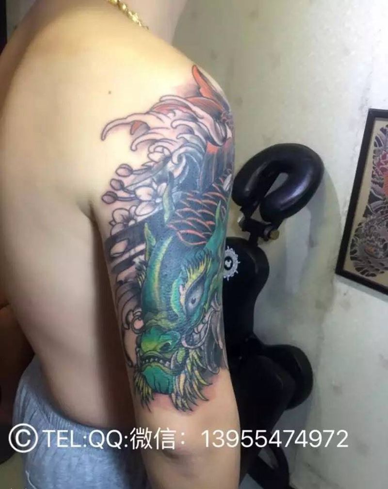 鳌鱼纹身图片