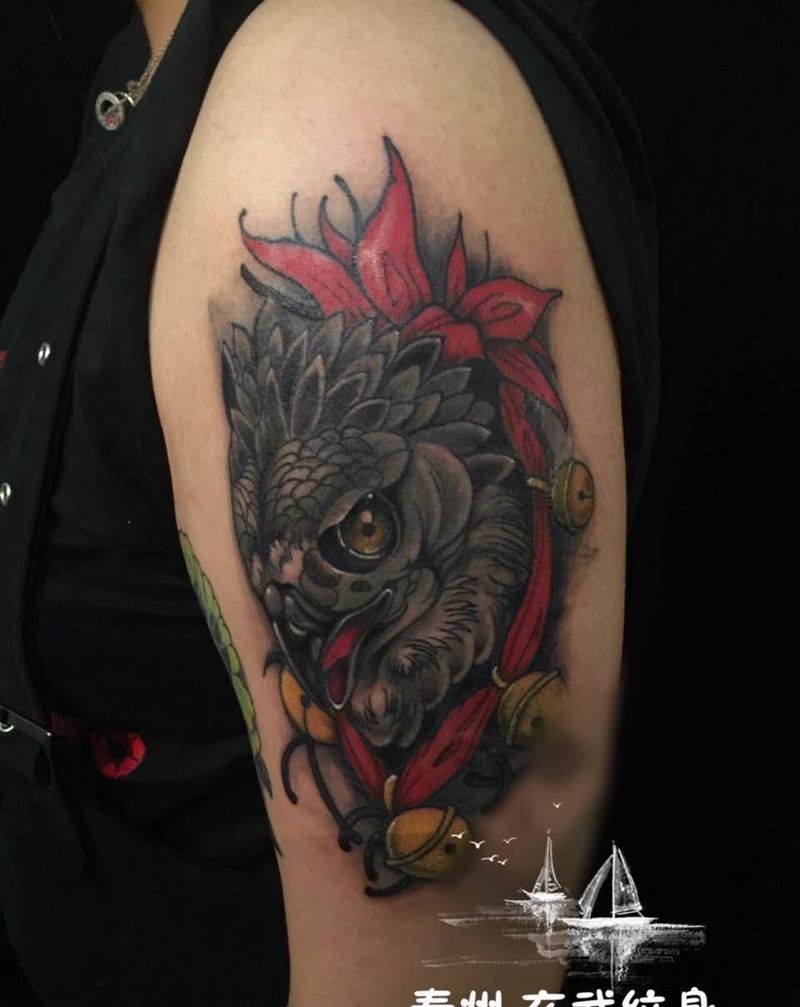 遮盖老鹰newschool纹身图片