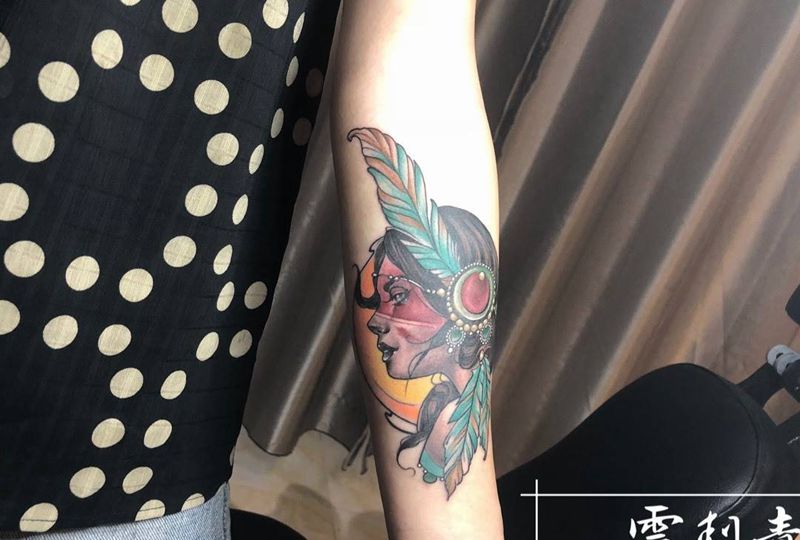 school女郎纹身图片