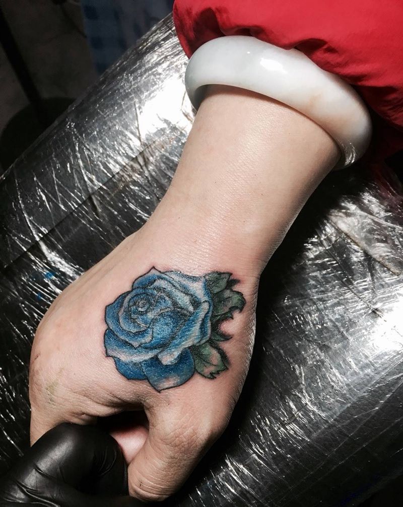 花 遮盖纹身图片