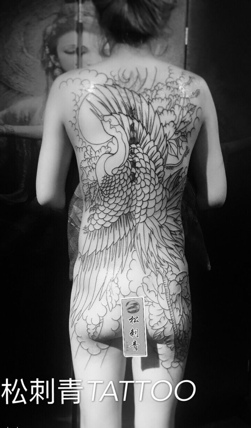 丹顶鹤纹身图片