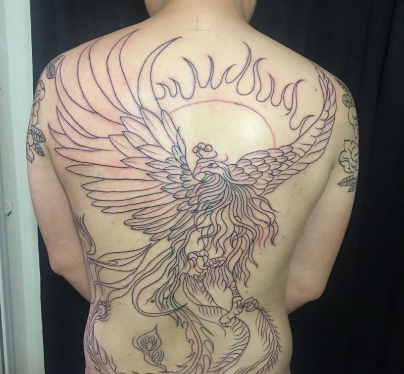 朱雀……纹身图片