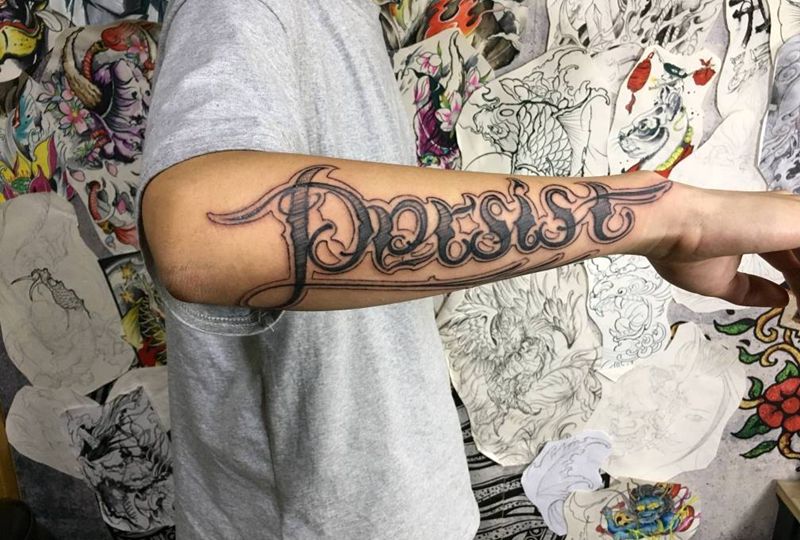 花体字纹身图片_花体字纹身图案