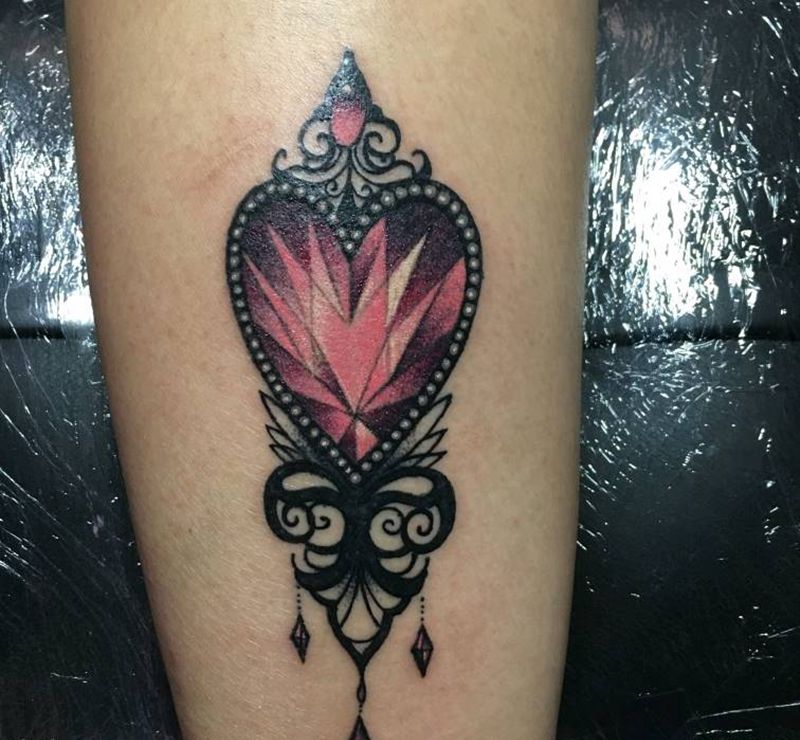 宝石纹身图片_New School纹身图案