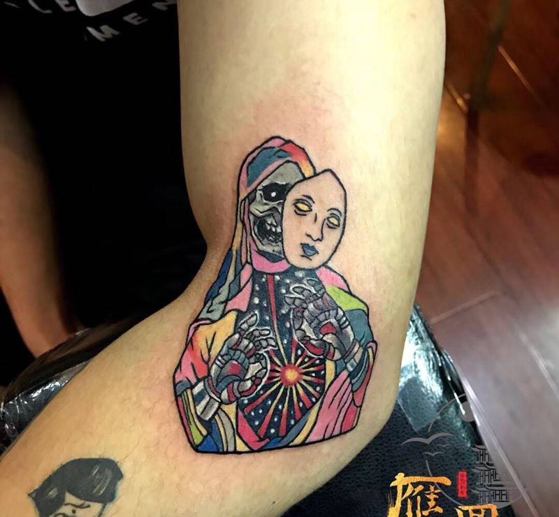 School善恶纹身图片