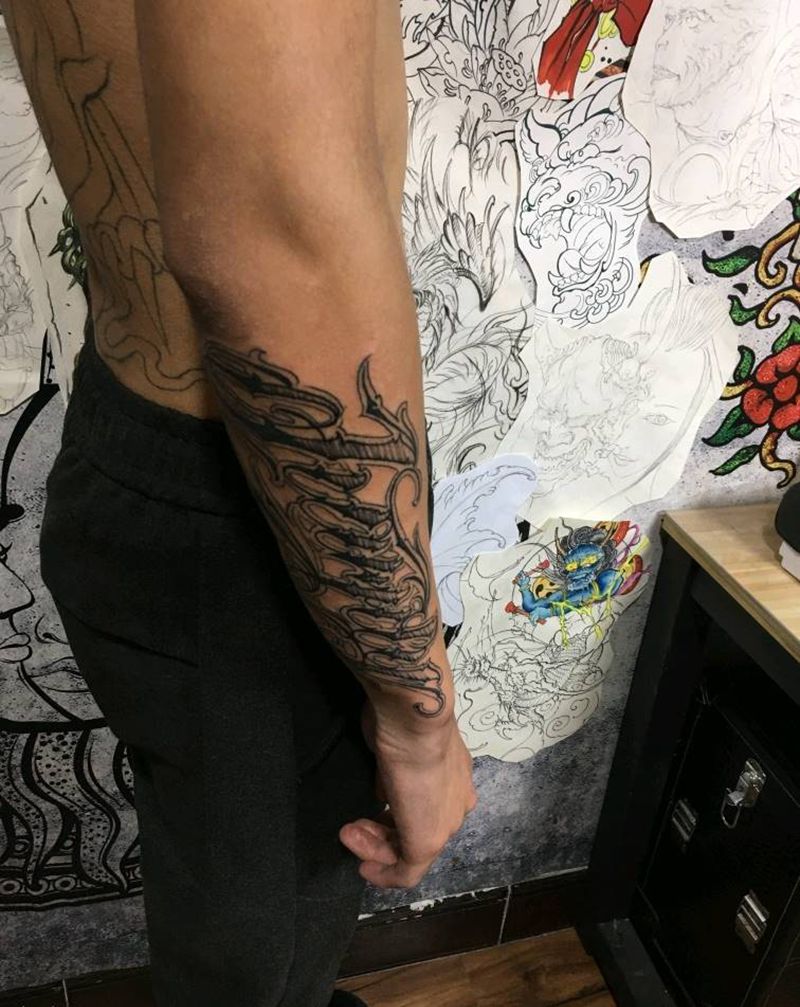 奇卡诺字体纹身图片