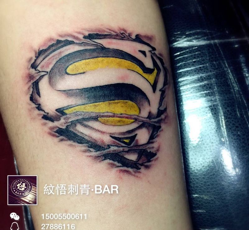 Superman纹身图片