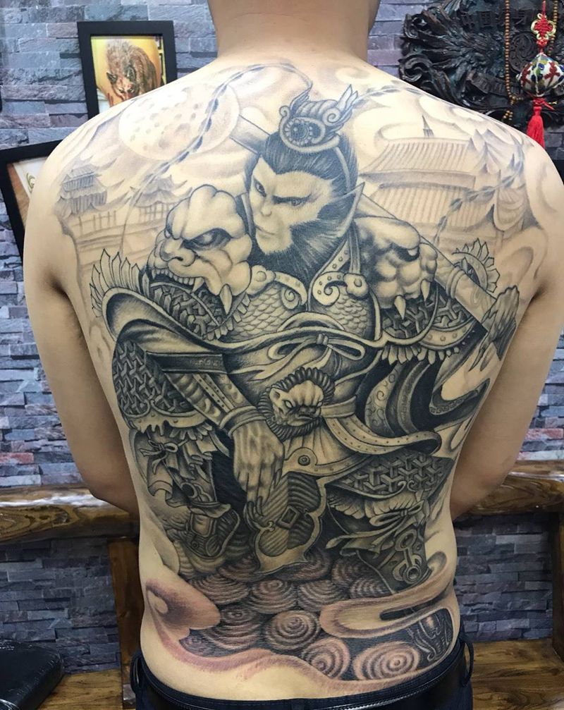 本店作品斗战胜佛纹身图片